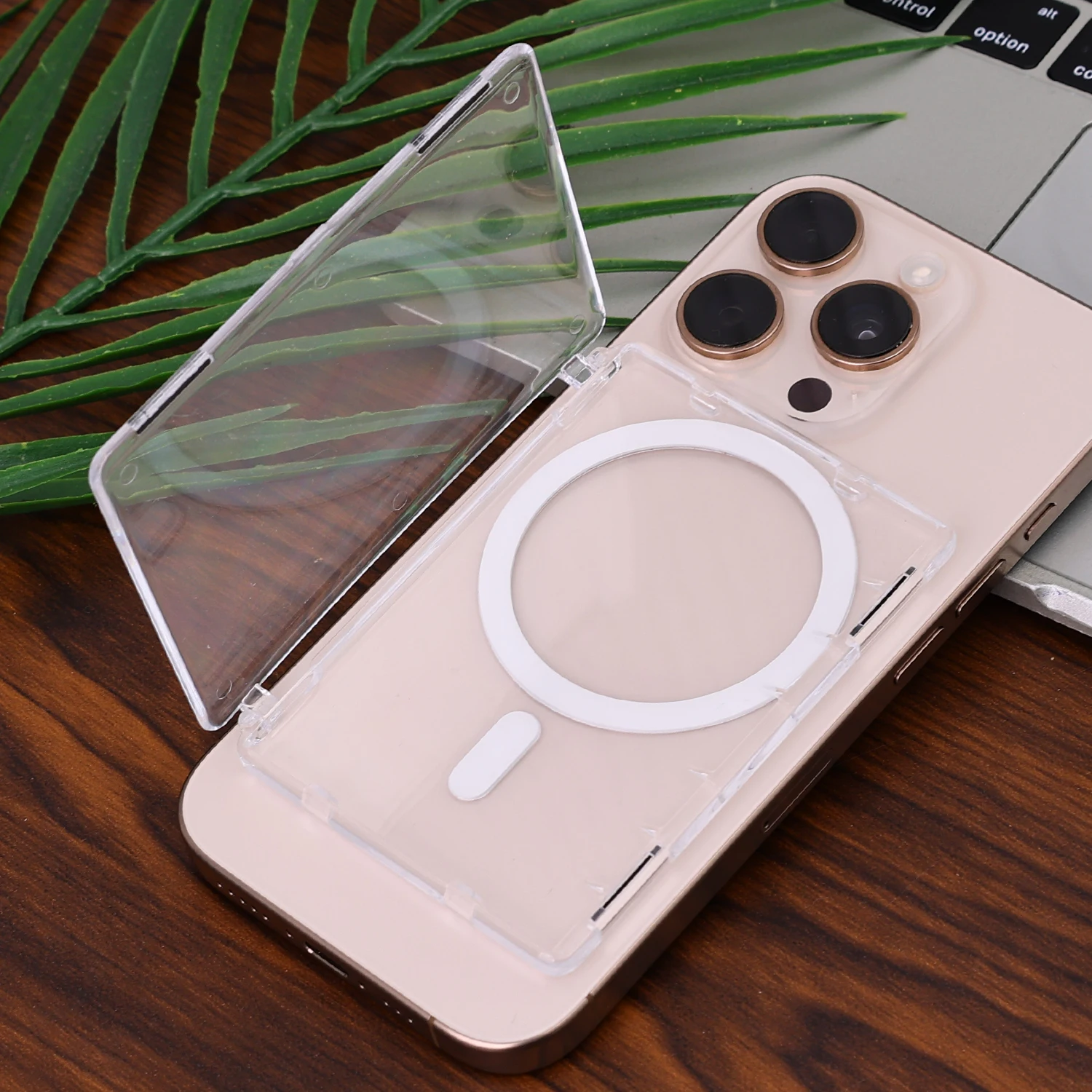 Magnetic Transparent Wallet Card Holder For Magsafe Photo Case Magnet Socket Card Slots Cover Sleeve For iPhone 17 Samsung Mi