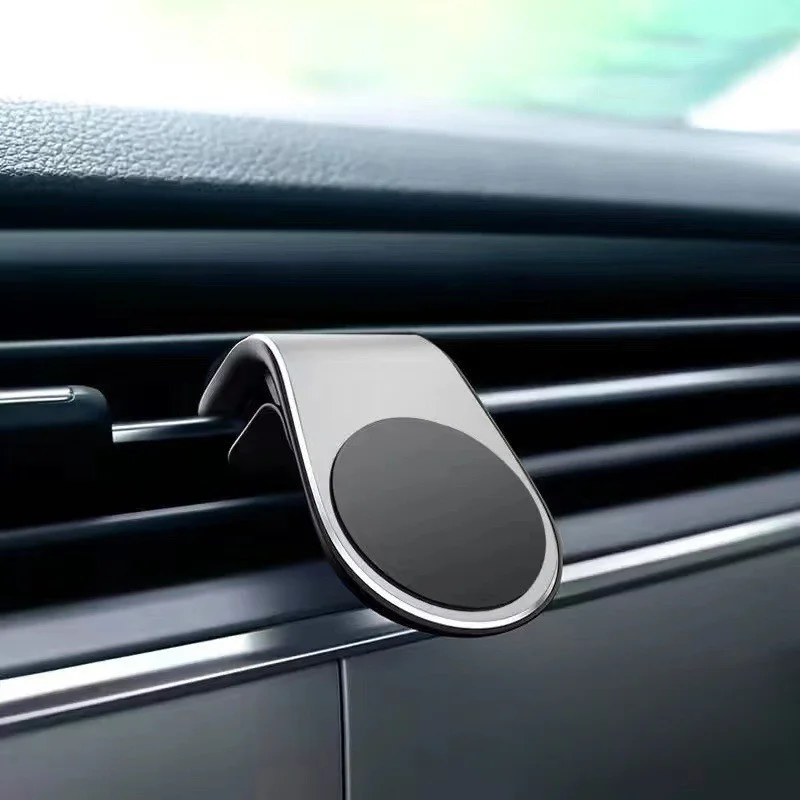 1Pc Magnet Car Mobile Phone Bracket L-shaped Car interior air Outlet Vent Bracket Magnetic Car Phone Bracket
