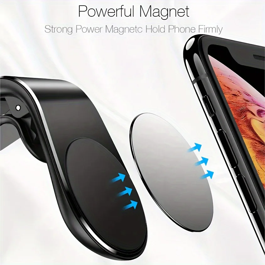 1Pc Magnet Car Mobile Phone Bracket L-shaped Car interior air Outlet Vent Bracket Magnetic Car Phone Bracket