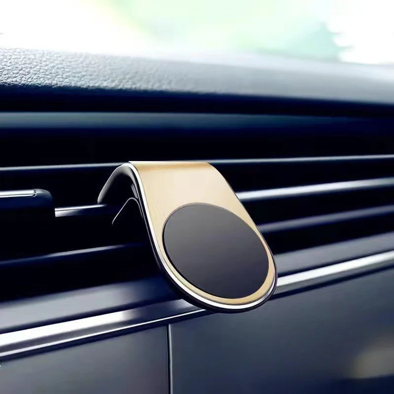 1Pc Magnet Car Mobile Phone Bracket L-shaped Car interior air Outlet Vent Bracket Magnetic Car Phone Bracket