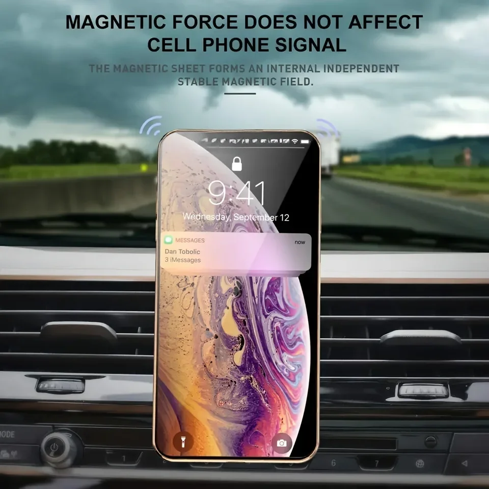 1Pc Magnet Car Mobile Phone Bracket L-shaped Car interior air Outlet Vent Bracket Magnetic Car Phone Bracket