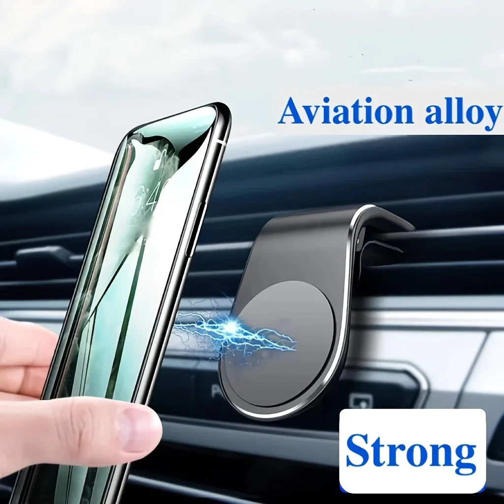 1Pc Magnet Car Mobile Phone Bracket L-shaped Car interior air Outlet Vent Bracket Magnetic Car Phone Bracket