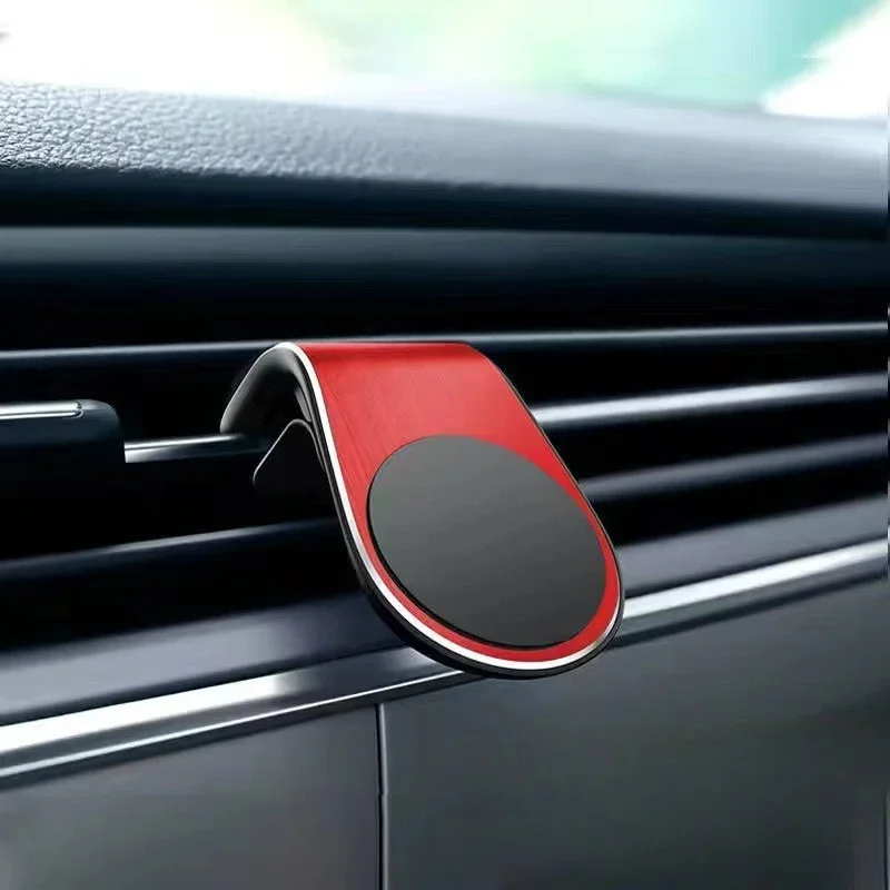 1Pc Magnet Car Mobile Phone Bracket L-shaped Car interior air Outlet Vent Bracket Magnetic Car Phone Bracket
