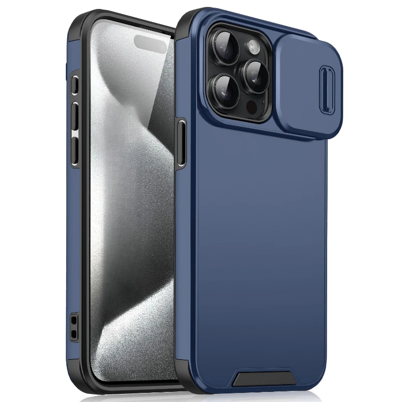 Matte Shockpoof Slide Camera Lens Protection Phone Case For Apple iPhone 17 16 Pro Max Armor Cover For Iphone16 17Pro 17Air
