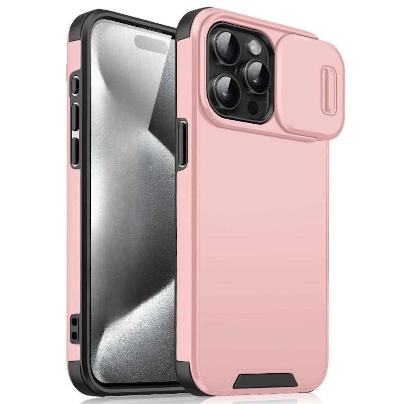Matte Shockpoof Slide Camera Lens Protection Phone Case For Apple iPhone 17 16 Pro Max Armor Cover For Iphone16 17Pro 17Air