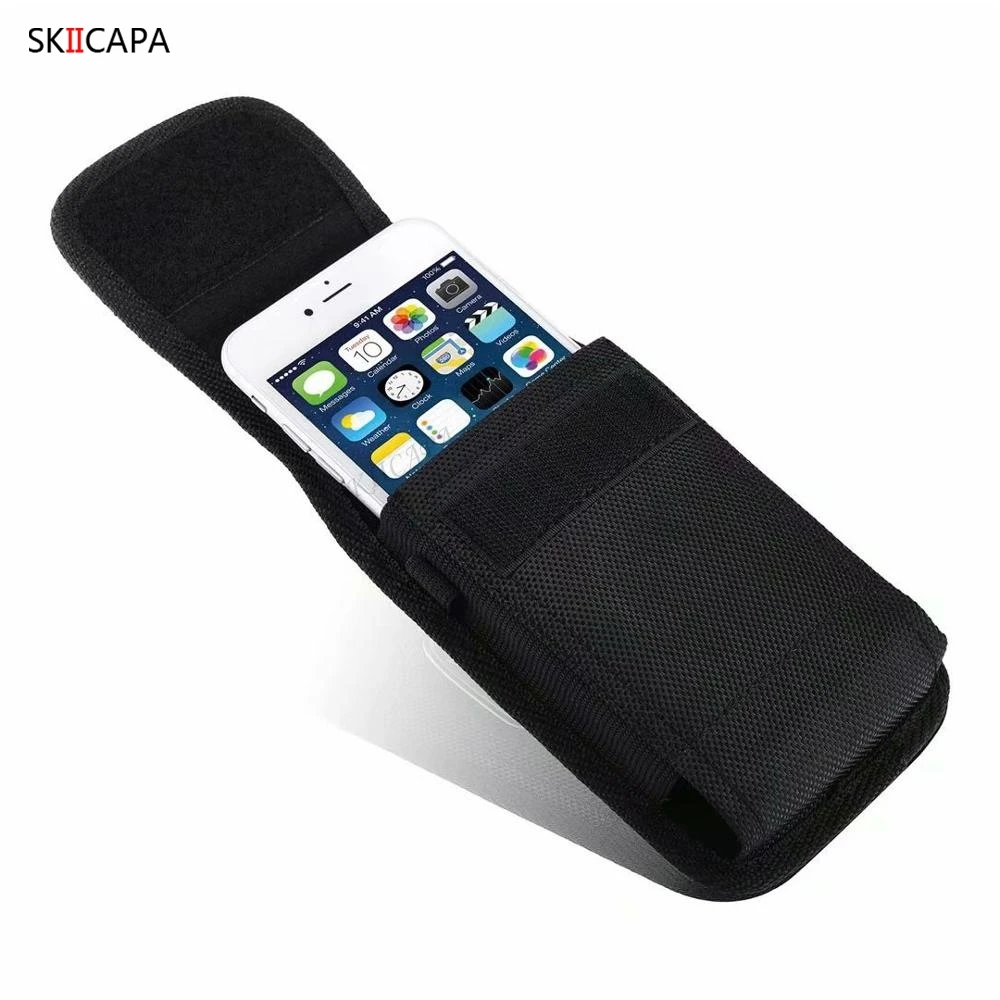 Oxford Cloth Belt Clip Holster Cover For Iphone 15 Pro Max 14 Plus 13 12 Mini 11 XR X XS Max 7 8 Plus Waist Bag Phone Pouch Case