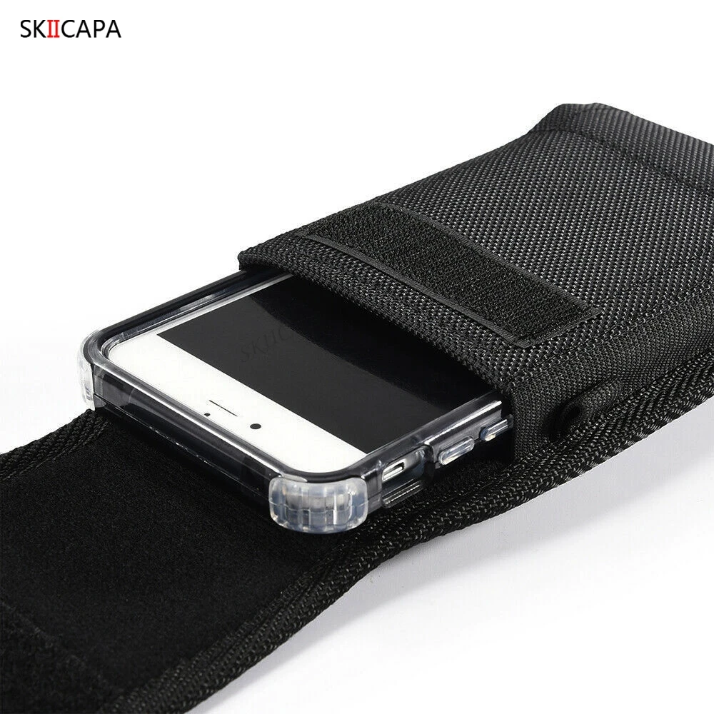 Oxford Cloth Belt Clip Holster Cover For Iphone 15 Pro Max 14 Plus 13 12 Mini 11 XR X XS Max 7 8 Plus Waist Bag Phone Pouch Case