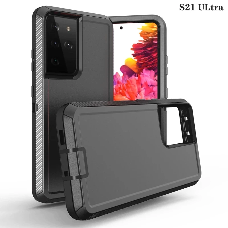 3 IN 1 Heavy Duty Armor Shockproof Dust-Proof Case For Samsung Galaxy S22 S21 S20 S23 S24 S25 S26Ultra S10 Note 20 10 9 8 Cover