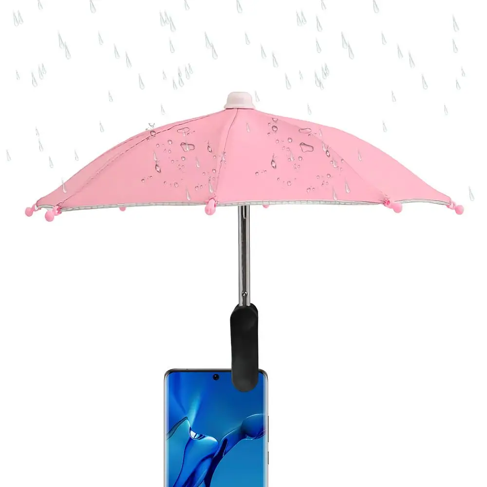Cell Phone Umbrella Holder with Clip for Sun Shade Cell Phone Umbrella Phone Clip Outdoor Anti-Glare Sunshade Protect Your Phone