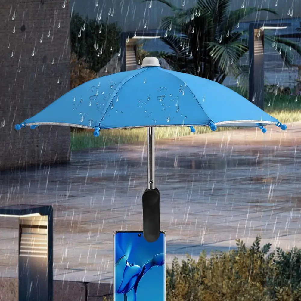 Cell Phone Umbrella Holder with Clip for Sun Shade Cell Phone Umbrella Phone Clip Outdoor Anti-Glare Sunshade Protect Your Phone