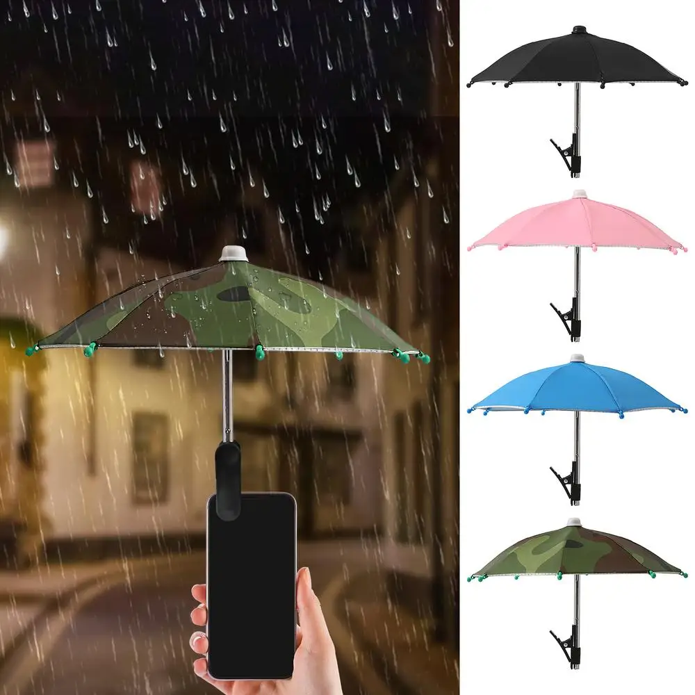 Cell Phone Umbrella Holder with Clip for Sun Shade Cell Phone Umbrella Phone Clip Outdoor Anti-Glare Sunshade Protect Your Phone