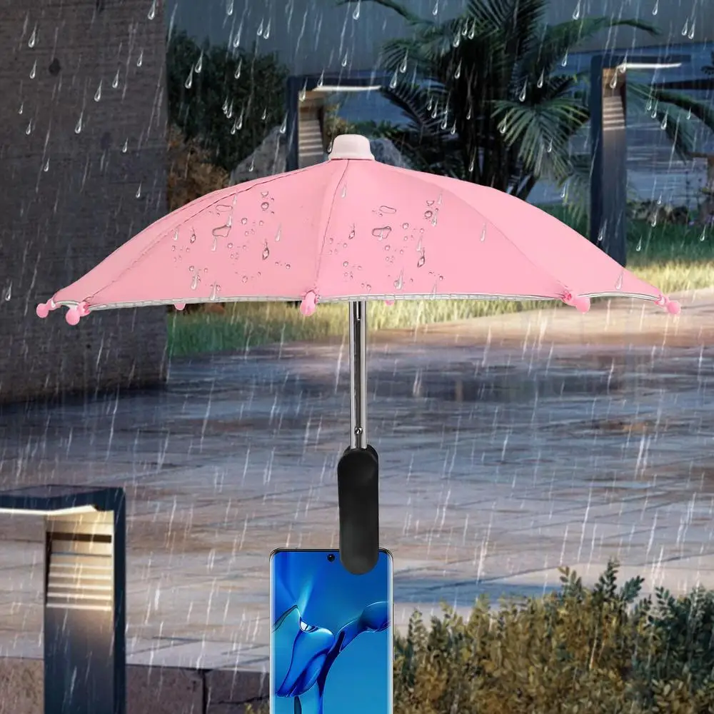 Cell Phone Umbrella Holder with Clip for Sun Shade Cell Phone Umbrella Phone Clip Outdoor Anti-Glare Sunshade Protect Your Phone