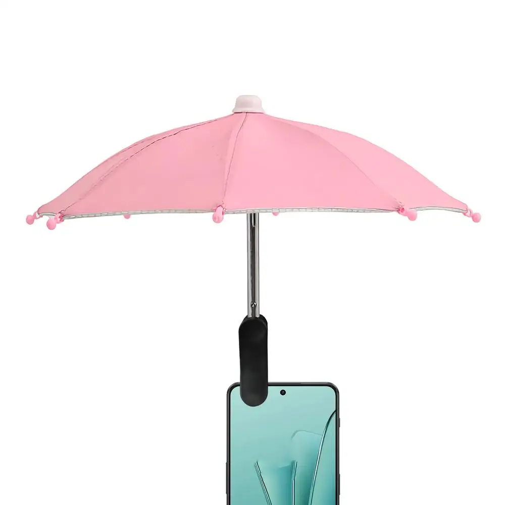 Cell Phone Umbrella Holder with Clip for Sun Shade Cell Phone Umbrella Phone Clip Outdoor Anti-Glare Sunshade Protect Your Phone