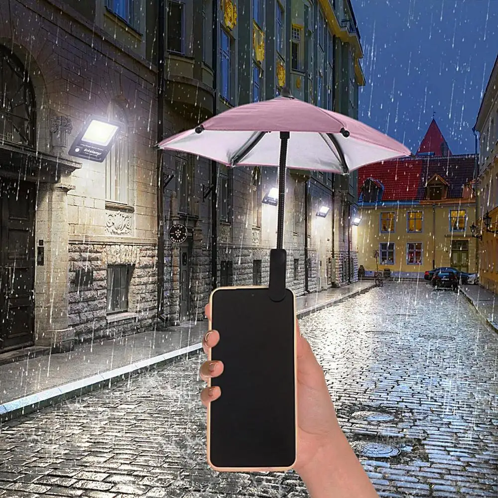 Cell Phone Umbrella Holder with Clip for Sun Shade Cell Phone Umbrella Phone Clip Outdoor Anti-Glare Sunshade Protect Your Phone