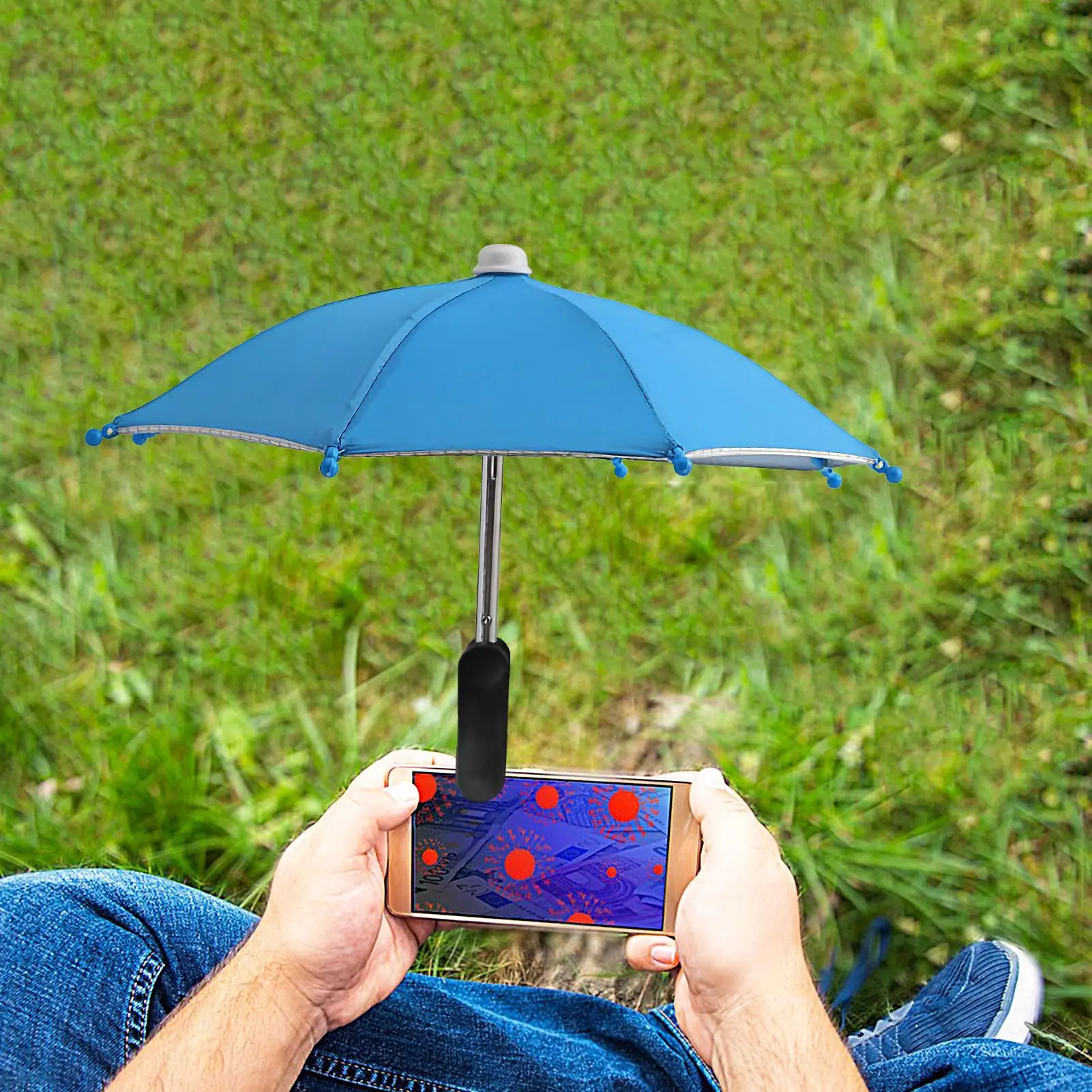 Cell Phone Umbrella Holder with Clip for Sun Shade Cell Phone Umbrella Phone Clip Outdoor Anti-Glare Sunshade Protect Your Phone