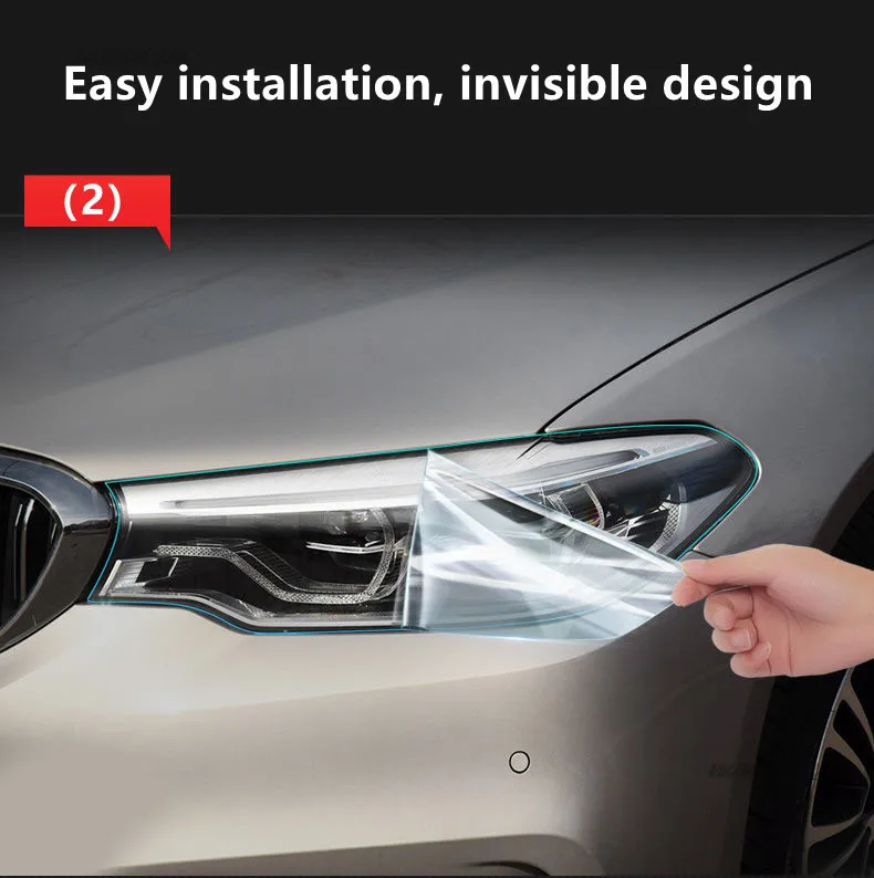 Car Headlight Protective Film Headlamp Taillight Transparent Black TPU Sticker Precut For Audi A6 S6 C8 2019 2020 Accessories