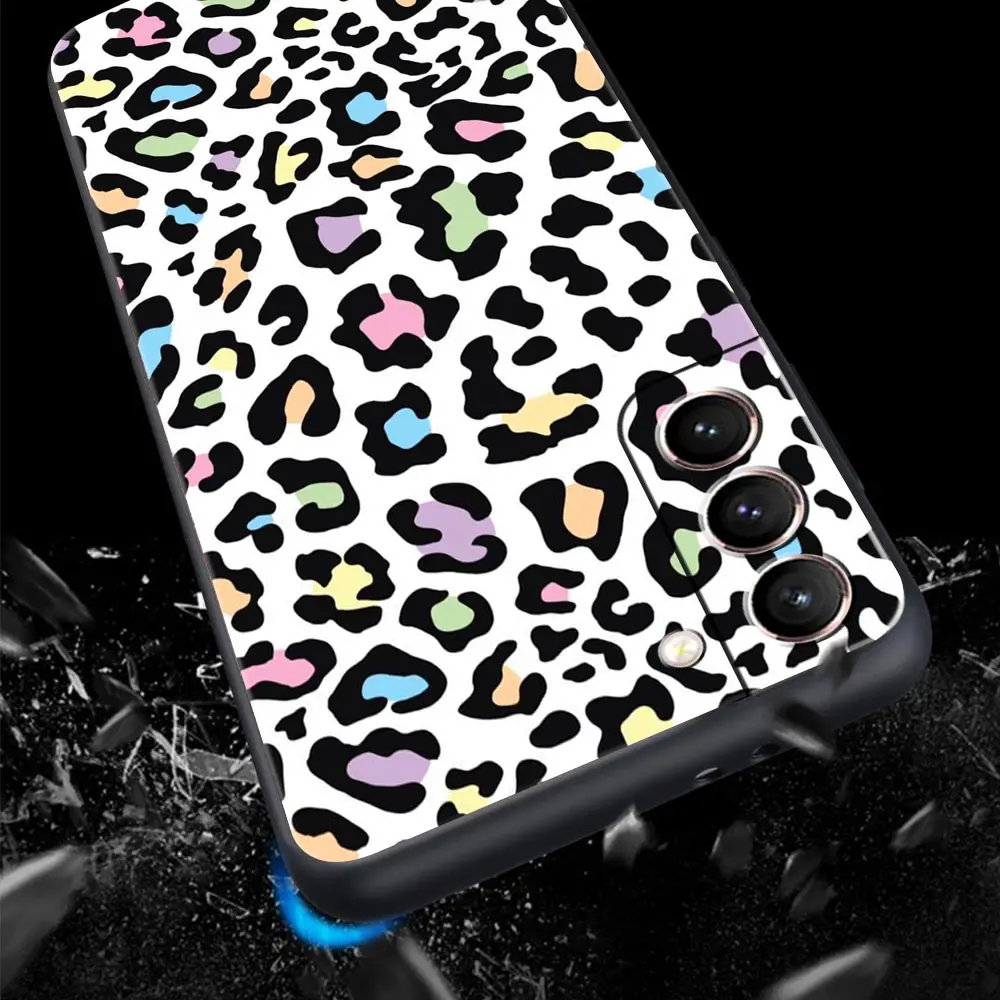 Phone Case For Samsung Galaxy S24 S23 S22 Ultra S20 S21 FE 5G S10 S9 Plus S10E S8 S7 Edge Silicone Cover Leopard Cheetah print