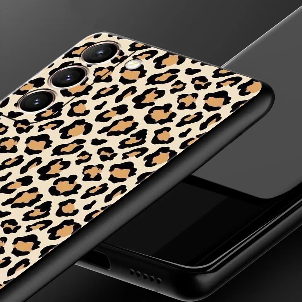 Phone Case For Samsung Galaxy S24 S23 S22 Ultra S20 S21 FE 5G S10 S9 Plus S10E S8 S7 Edge Silicone Cover Leopard Cheetah print
