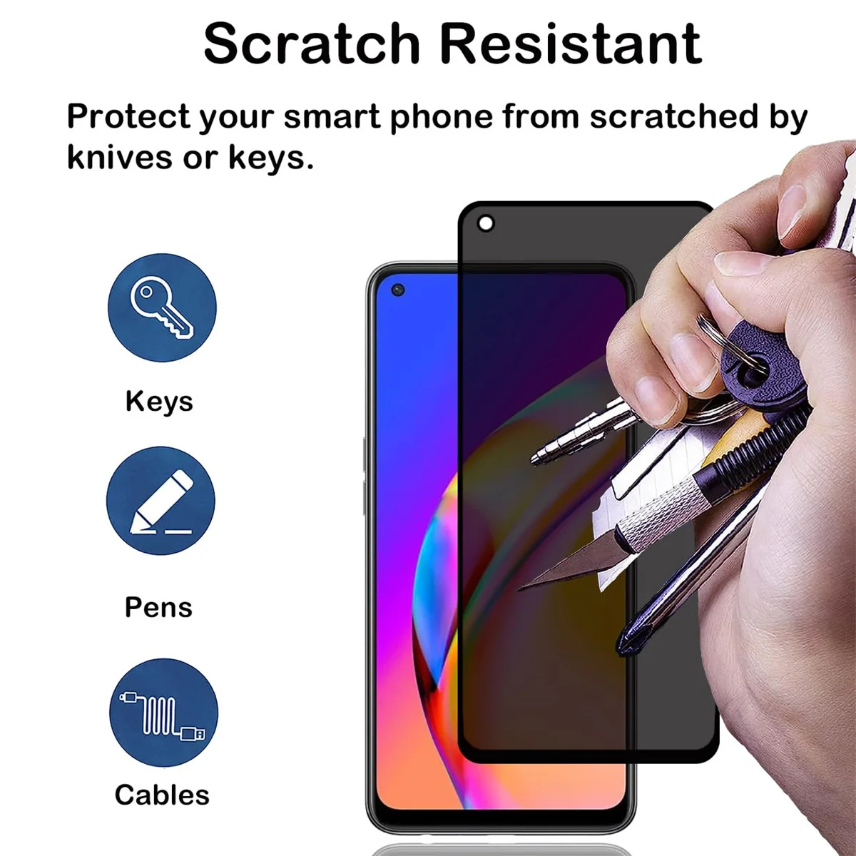 Anti Spy Screen Protector For OPPO A94 5G Tempered Glass 9H Privacy Peep Scratch High Aluminum Case Friendly
