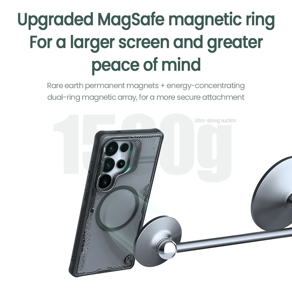 Nillkin For Samsung Galaxy S25 Ultra MagSafe Case lceblade Prop Magnetic Case Lens cover bracket, phone case protective cover