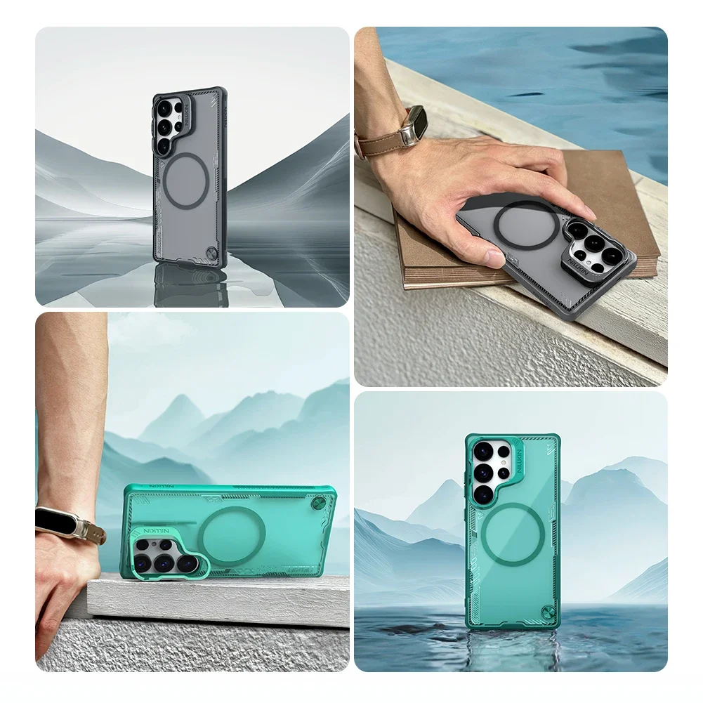 Nillkin For Samsung Galaxy S25 Ultra MagSafe Case lceblade Prop Magnetic Case Lens cover bracket, phone case protective cover