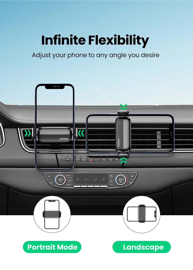 UGREEN Car Phone Holder Stand For Mobile Phone Air Vent Phone Stand for Xiaomi Samsung iPhone 16 15 Telephone Car Holder Stand