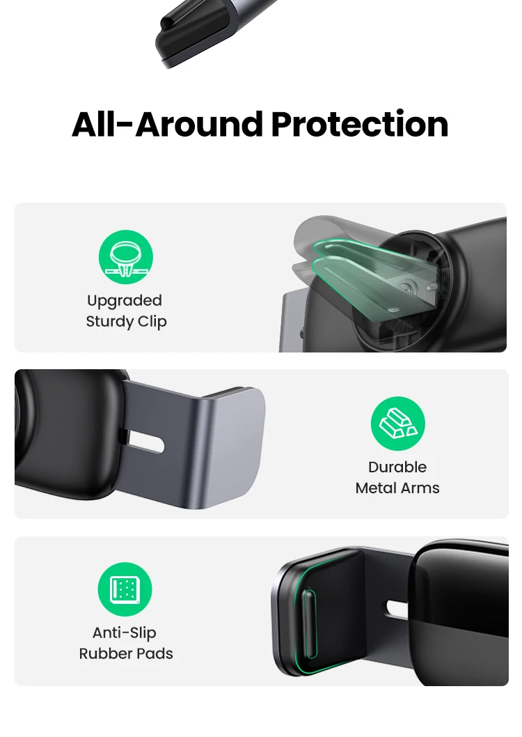 UGREEN Car Phone Holder Stand For Mobile Phone Air Vent Phone Stand for Xiaomi Samsung iPhone 16 15 Telephone Car Holder Stand