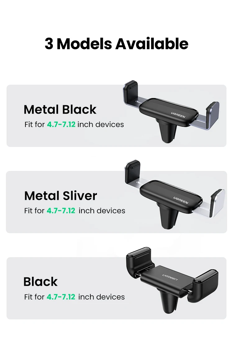 UGREEN Car Phone Holder Stand For Mobile Phone Air Vent Phone Stand for Xiaomi Samsung iPhone 16 15 Telephone Car Holder Stand