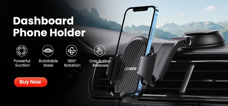 UGREEN Car Phone Holder Stand For Mobile Phone Air Vent Phone Stand for Xiaomi Samsung iPhone 16 15 Telephone Car Holder Stand