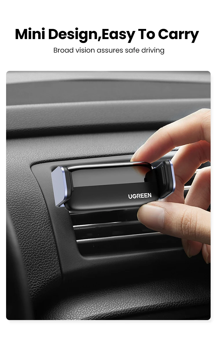 UGREEN Car Phone Holder Stand For Mobile Phone Air Vent Phone Stand for Xiaomi Samsung iPhone 16 15 Telephone Car Holder Stand