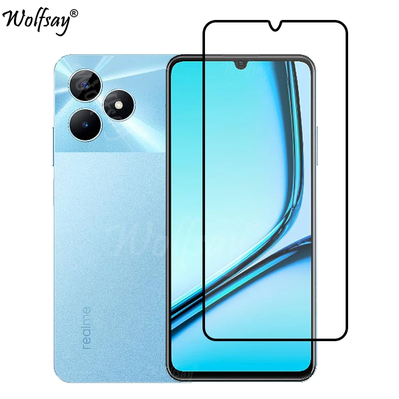 Full Cover Glue Screen Protector For Realme Note 50 Tempered Glass For Realme Note 50 Glass For Realme Note 50 Glass 6.74 inch