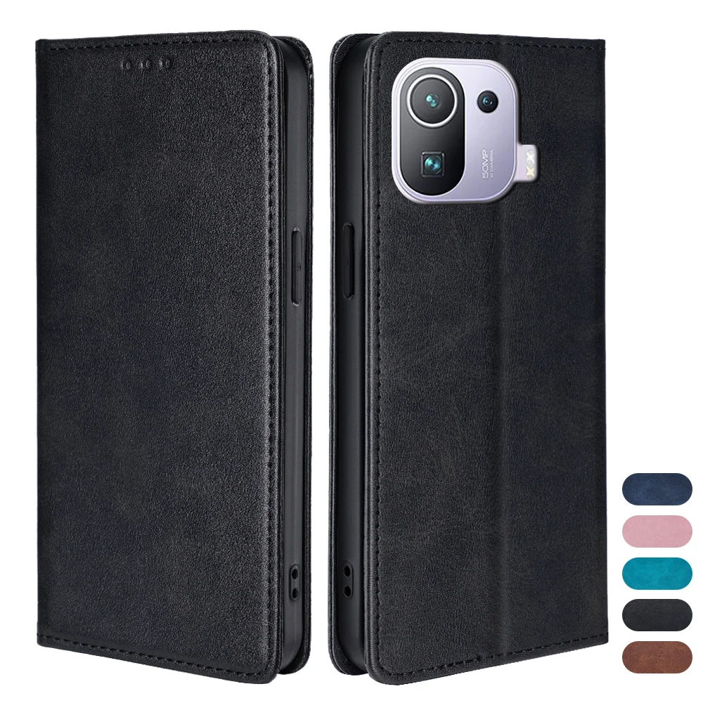 Business Magnetic Phone Case for Xiaomi 12 12S 12T 12X 11T 11X 11 Pro Ultra 11 Lite 5G NE Leather Flip Case Funda Card Slots