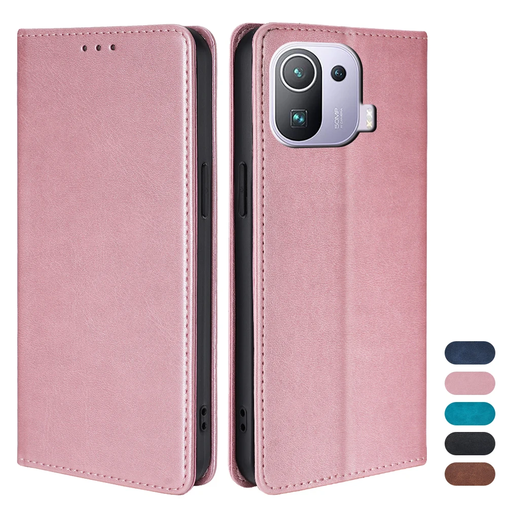 Business Magnetic Phone Case for Xiaomi 12 12S 12T 12X 11T 11X 11 Pro Ultra 11 Lite 5G NE Leather Flip Case Funda Card Slots