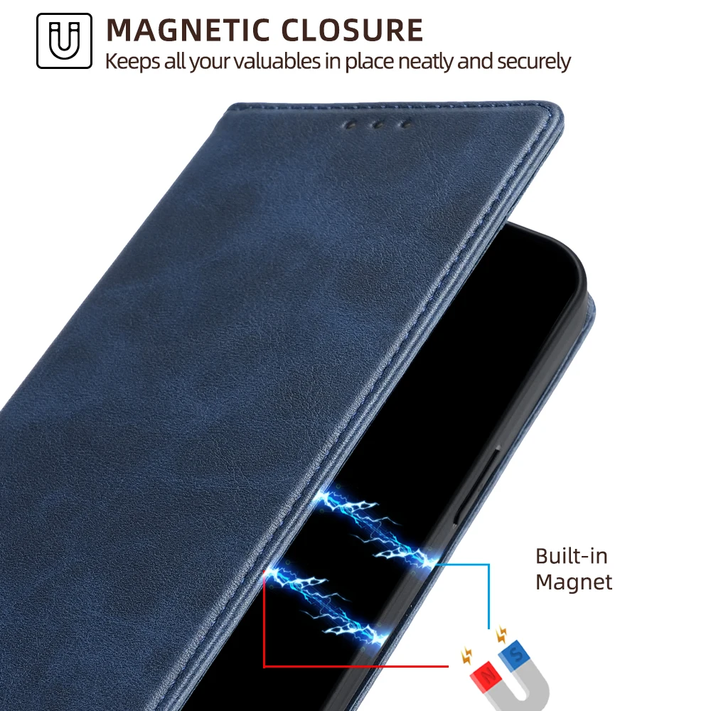 Business Magnetic Phone Case for Xiaomi 12 12S 12T 12X 11T 11X 11 Pro Ultra 11 Lite 5G NE Leather Flip Case Funda Card Slots