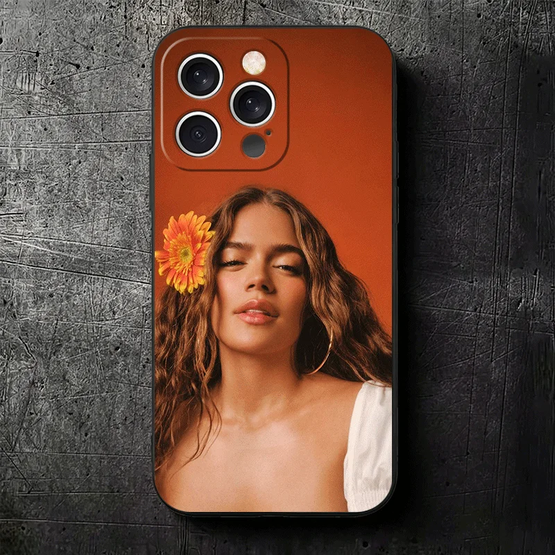 K-Karol G Tropicoqueta Soft Phone Case for iPhone 11 13 14 15 16 Pro Max 17 Air 16E 12 Mini 7 Black Fundas Back Cover