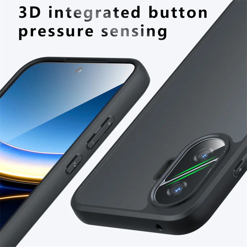 Matte Transparent Phone Case For Xiaomi Poco F7 Case Matte PC Back Cover For Poco F7 Case For Poco F7 Translucent Phone Cover