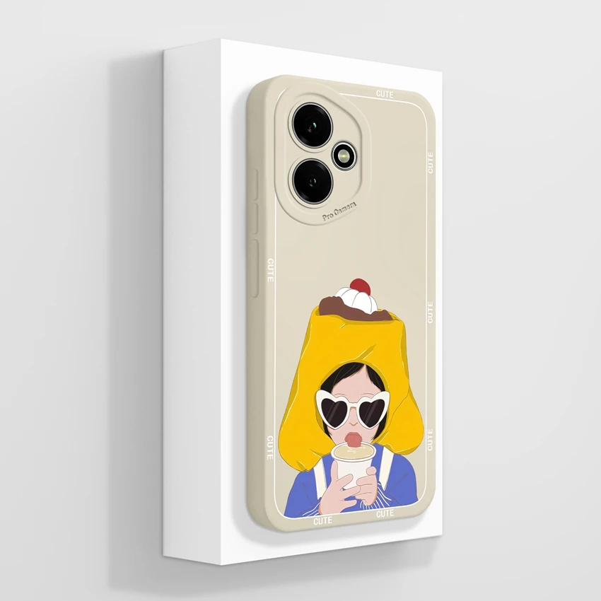 For Honor 400 / 400 Pro / 400 Lite / 400 Smart Case Silicone Cover Cute Girls Pattern Anti Slip Phone Casing For Honor400 Bumper