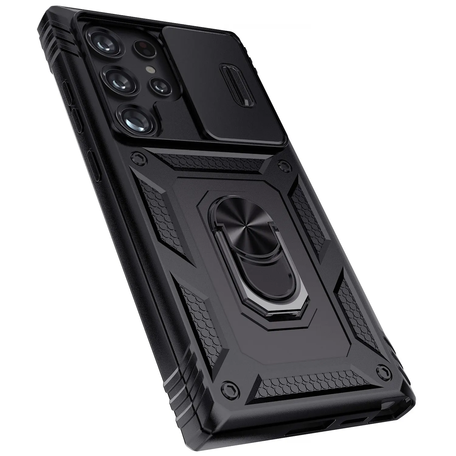 For Samsung Galaxy S23/S23+/S23 Ultra/S23 FE 5G Phone Case Hybrid Ring Kickstand Card Slot Camera Protection Hard Cover