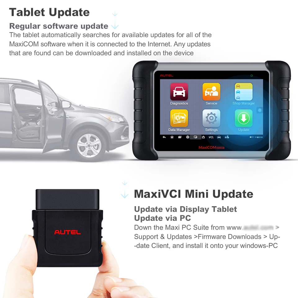 Autel MaxiCOM MK808BT PRO OBD2 Scanner Automotivo Car Diagnostic Scan Tool OBD 2 Code Reader Key Coding Active Test PK MK808S | V2.0 Bidirectional Diagnostic Tool 3000+ Active Test 28+ Reset Functions Injector Coding All Systems Scan FCA SGW OS 11