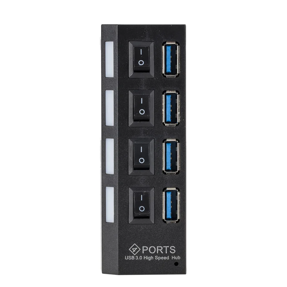 Mini USB HUB 3.0 Super Speed 5Gbps usb3.0 4 Ports HUB Portable Micro USB 3.0 HUB Splitter With External Power Adapter For PC Acc