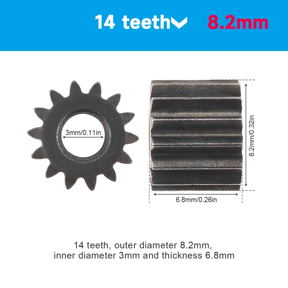 1pc Gear 7/ 9/11/12/13/14/15/16 Teeth Metal Gear for RS550/775/795/755 DC Motor For Fan Home Tool Toy