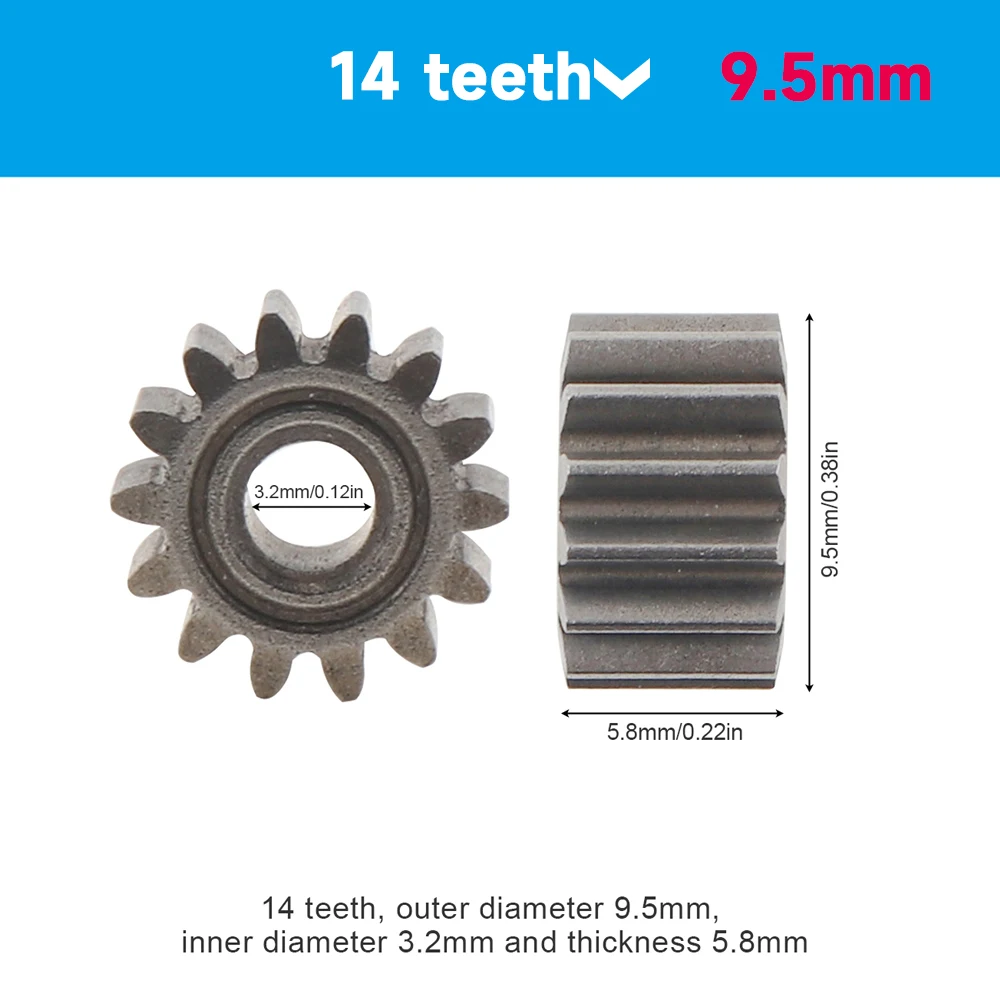 1pc Gear 7/ 9/11/12/13/14/15/16 Teeth Metal Gear for RS550/775/795/755 DC Motor For Fan Home Tool Toy