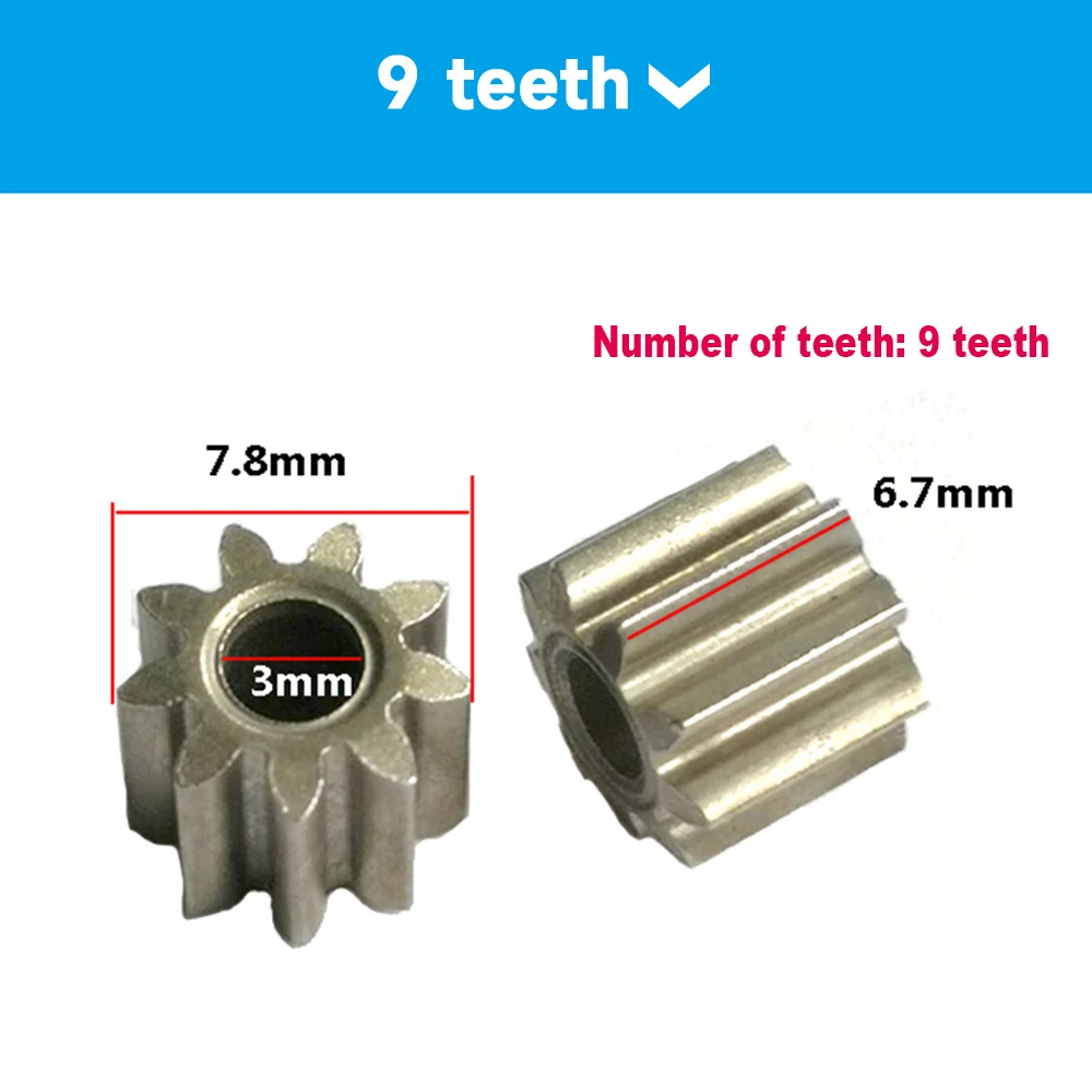 1pc Gear 7/ 9/11/12/13/14/15/16 Teeth Metal Gear for RS550/775/795/755 DC Motor For Fan Home Tool Toy