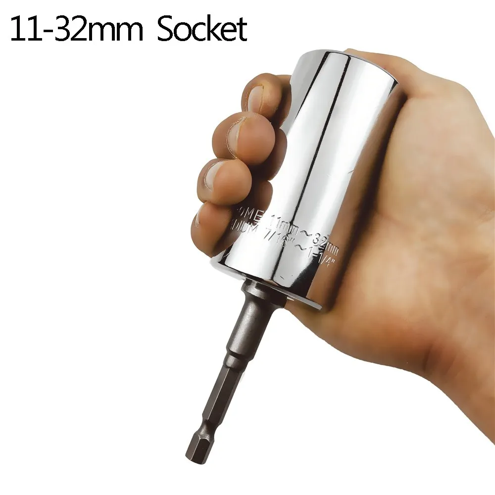Onnfang 7-19/11-32mm Universal Ratchet Wrench Universal Socket Head, Household Socket Power/Hand Tool Wrench
