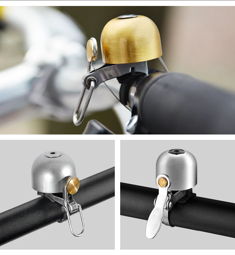 ROCKBROS Bike Bell Cycling Ring Bicycle Retro Classical Bells Clear Sound Quality MTB Road Safety Warning Alarm Bike Bells