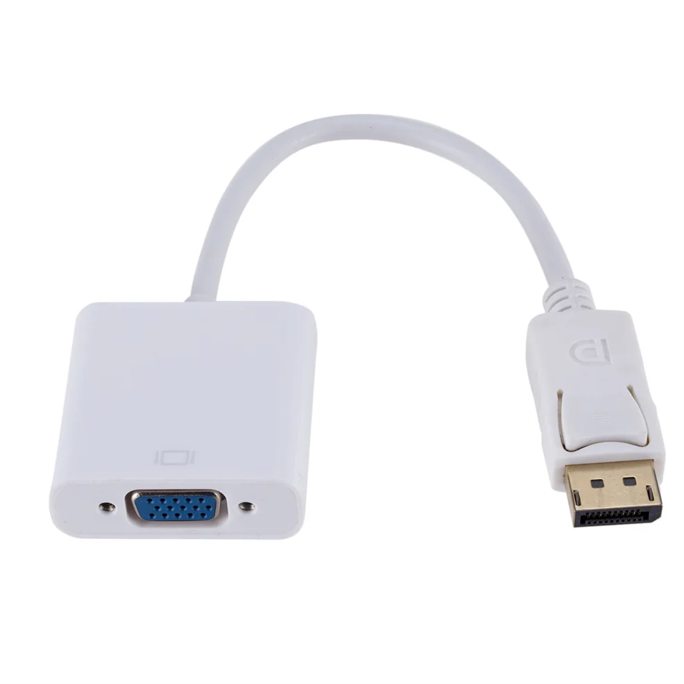 LccKaa DisplayPort Display Port DP to VGA Adapter Cable Male to Female Converter for PC Computer Laptop HDTV Monitor Projector