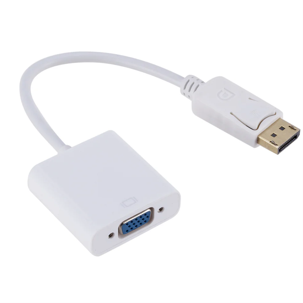 LccKaa DisplayPort Display Port DP to VGA Adapter Cable Male to Female Converter for PC Computer Laptop HDTV Monitor Projector