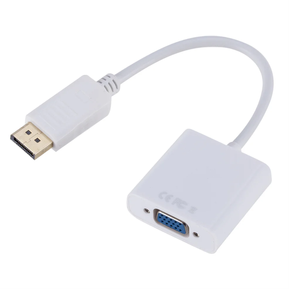 LccKaa DisplayPort Display Port DP to VGA Adapter Cable Male to Female Converter for PC Computer Laptop HDTV Monitor Projector