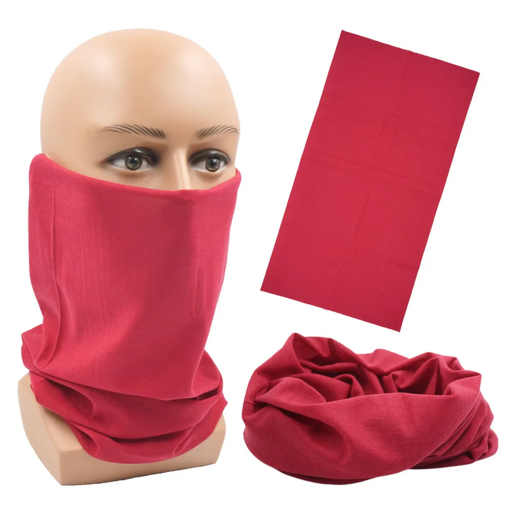 Outdoor Magic Bandana Solid Dyeing Color Cycling Hiking Scarves Fashion Headwrap Neck Tube Cover Fishing Windproof Face Mask