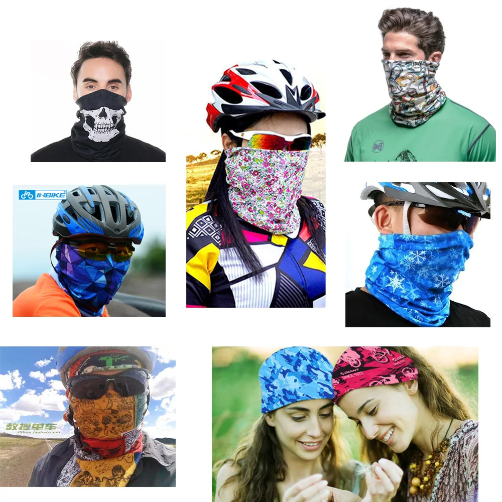 Outdoor Magic Bandana Solid Dyeing Color Cycling Hiking Scarves Fashion Headwrap Neck Tube Cover Fishing Windproof Face Mask